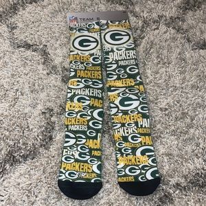 NFL Green Bay Packers Football Team Mens Socks Size Large 10-13 NWT